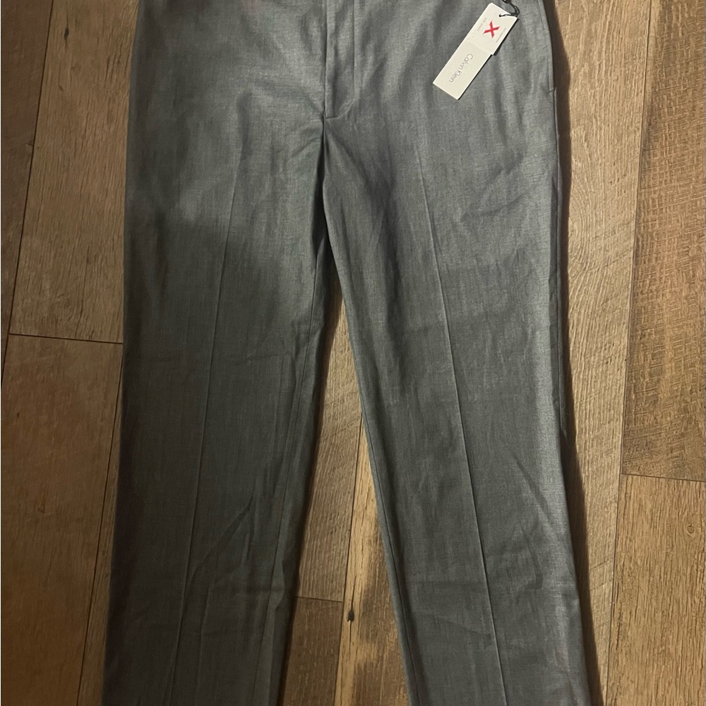 Calvin Klein Men's Charcoal Dress Pants